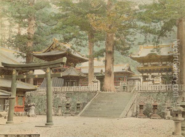 Paysages : Temples Oil Painting - Kusakabe Kimbei