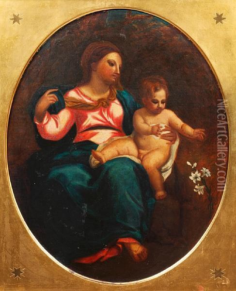 The Madonna And Child Oil Painting - Annibale Carracci