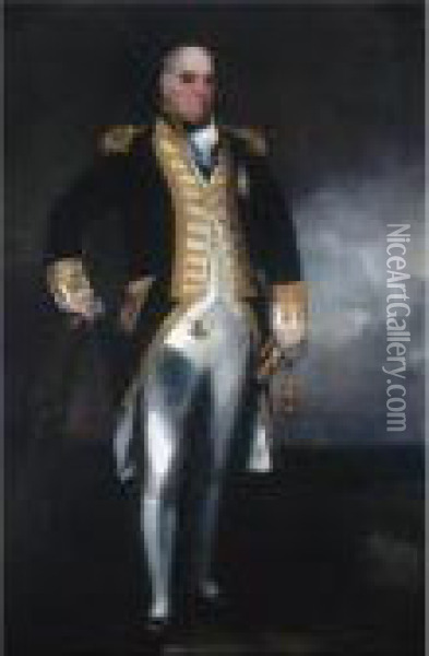Portrait Of Rear-admiral Thomas Western Oil Painting - John Constable