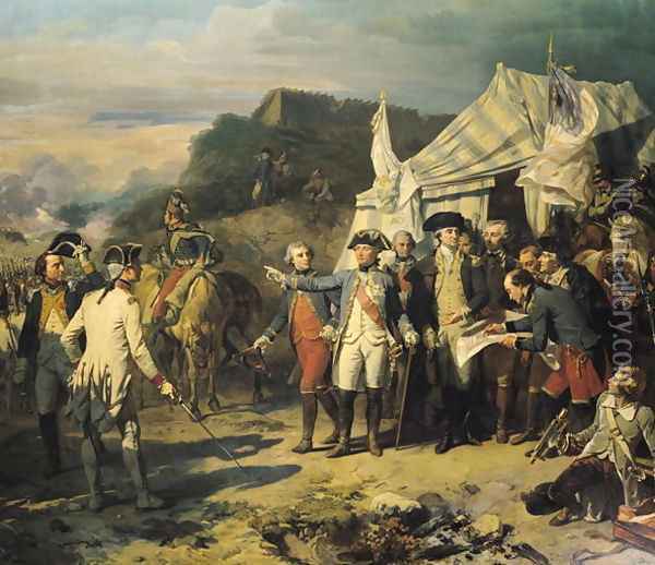 Siege of Yorktown, 17th October 1781, 1836 Oil Painting - Louis Charles Auguste Couder