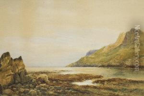 Coastal Scene At Low Tide Oil Painting - Alexander Williams