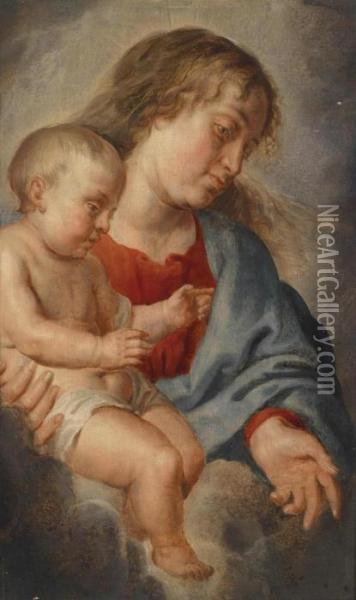 The Virgin And Child Oil Painting - Peter Paul Rubens