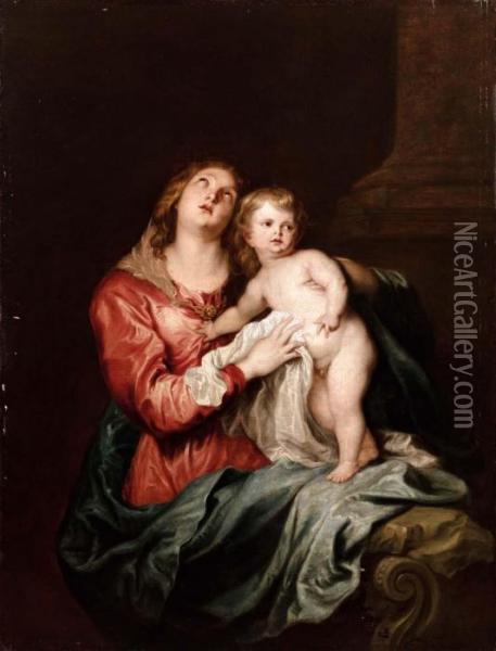 Madonna Con Il Bambino Oil Painting - Sir Anthony Van Dyck