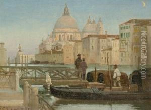 Santa Maria Della Salute Oil Painting - Frederick Christian Lund