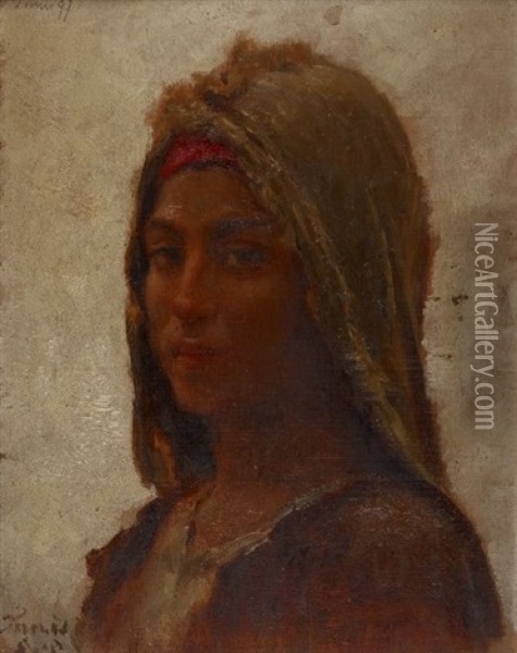 Jeune Femme De Tunis Oil Painting - Edmond Jean de Pury