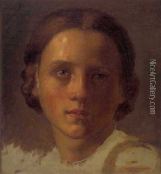 Bildnis Einer Jungen Frau Oil Painting - Christian Friedrich Gille
