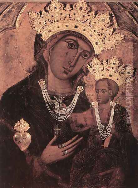 Madonna del Voto (after 1261) Oil Painting - Italian Unknown Masters