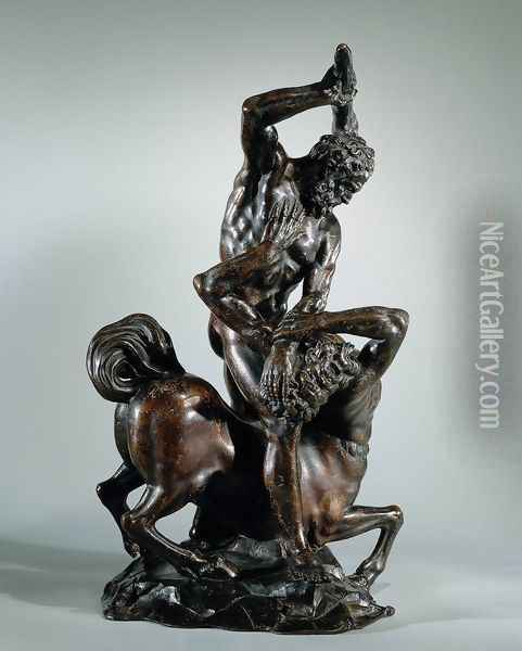 Hercules and Nessus Oil Painting - Giambologna