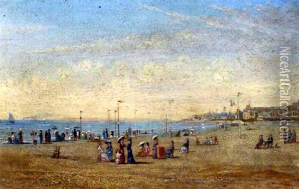 Beach Scene Oil Painting - Conrad Wise Chapman
