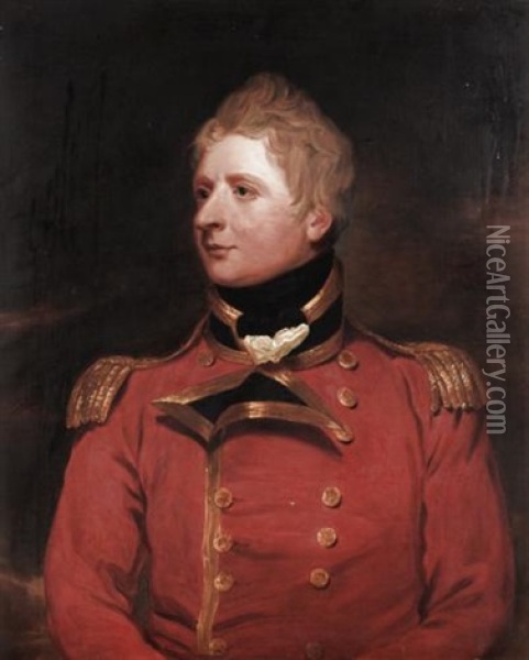 Portrait Of A Gentleman (lieutenant-general Wheler?) Oil Painting - Sir William Beechey