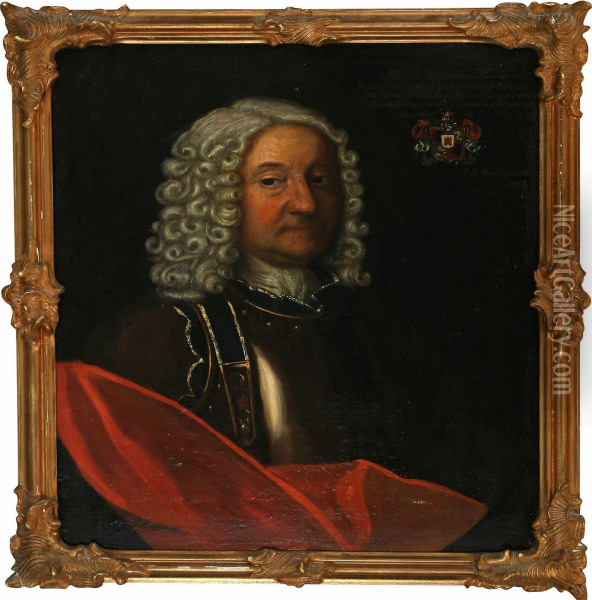 Portrait Of Hans Wilhelm Kaalund Oil Painting - Pieter Frederik De La Croix