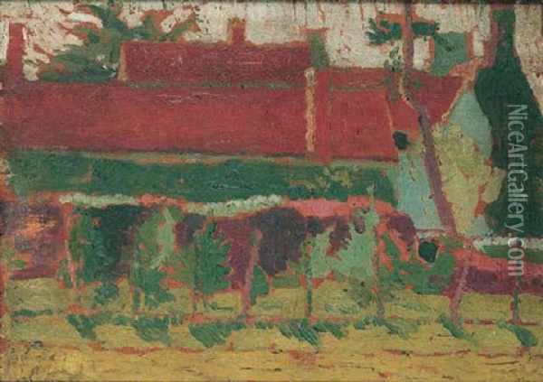 Farmyard Scene Oil Painting - Malcolm Drummond