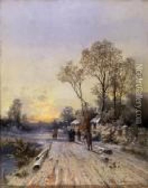 Winter Landscape Oil Painting - Karl Kaufmann