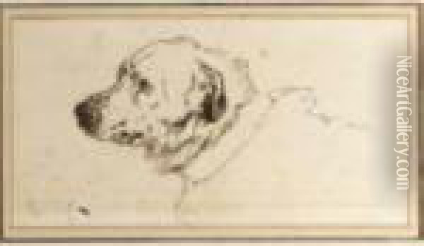 Head Of A Mastiff Oil Painting - Landseer, Sir Edwin
