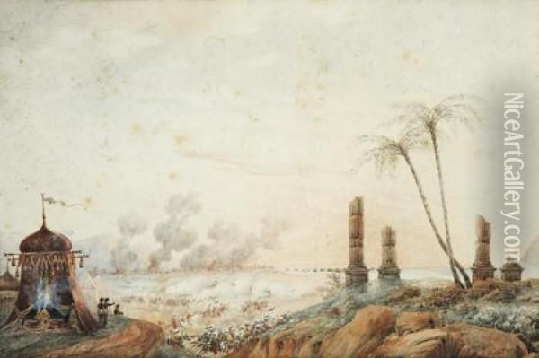 La Deuxieme Bataille D'aboukir Oil Painting - Nicolas Joseph Kellin