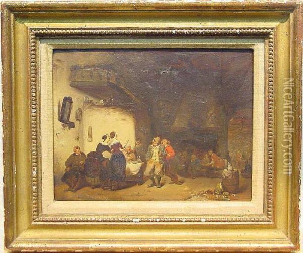 Tavern Interior Oil Painting - Sir David Wilkie