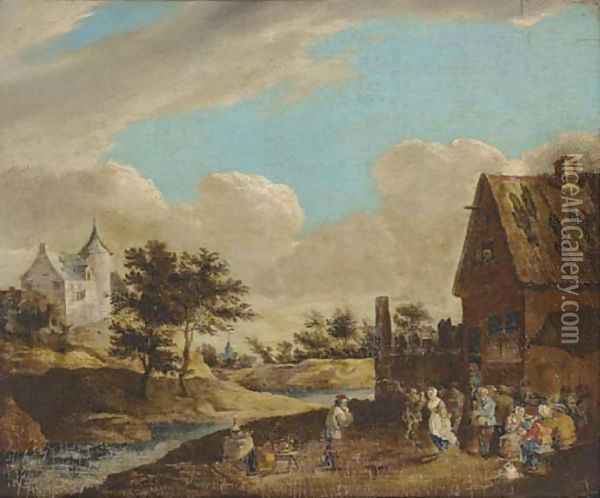 A village kermesse Oil Painting - David The Younger Teniers