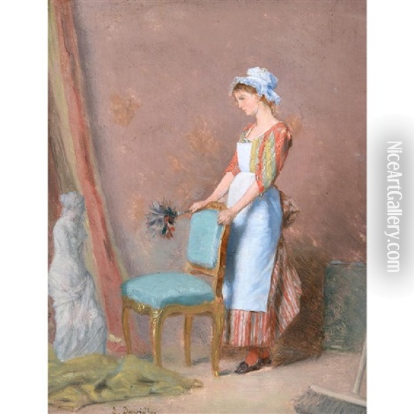 Portrait Of A House Maid Oil Painting - Emile-Francois David