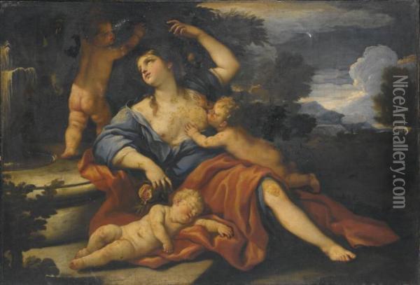 An Allegory Of Christian Charity Oil Painting - Luca Giordano