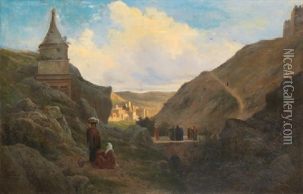 Rencontre Sur Le Pont Oil Painting - Paul Louis Leger Chardin