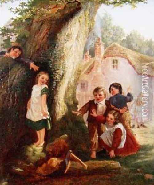 Hide and Go Seek 1869 Oil Painting - Samuel McCloy