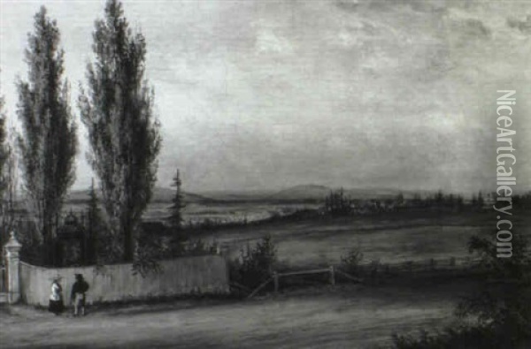 View Of Spencer Grange, Sillery, Quebec Oil Painting - Cornelius David Krieghoff