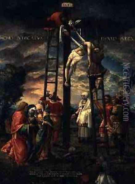 The Descent from the Cross Oil Painting - Hans Muelich or Mielich
