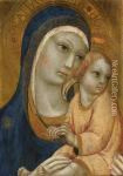 The Madonna And Child Oil Painting - Ansano Mancio Di Sano Di Pietro