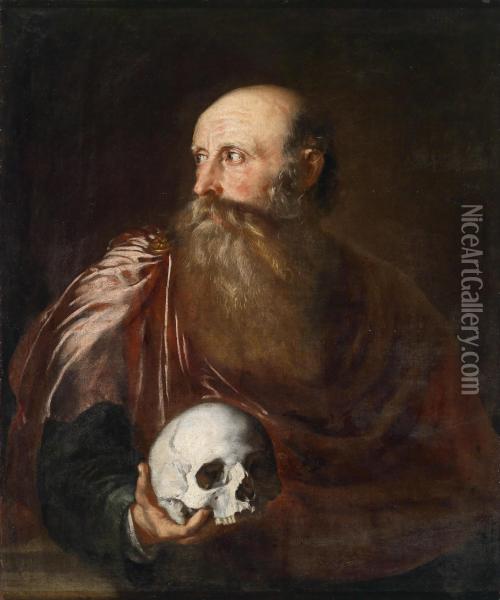 Portrait Of A Philosopher Oil Painting - Giovanni Contarini