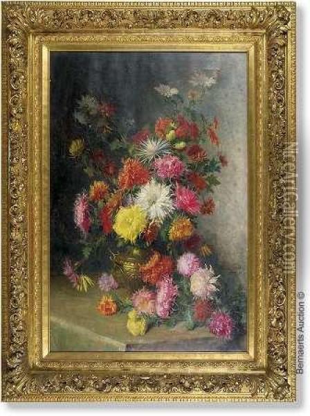 Still Lifewith Flowers Oil Painting - Theodore Gerard