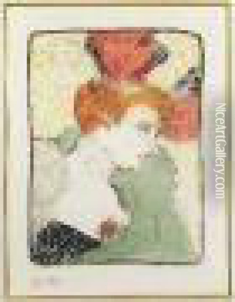 Marcelle Lender En Buste Oil Painting - Henri De Toulouse-Lautrec