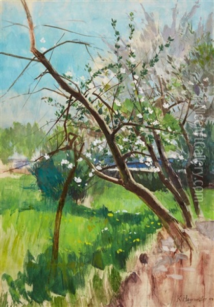 Apfelblute Oil Painting - Karl Hagemeister