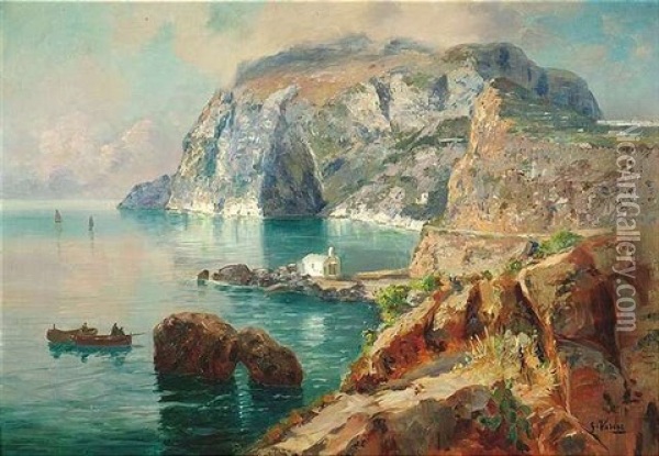 Blick Auf Die Bucht Von Anacapri Oil Painting - Giacomo Varese