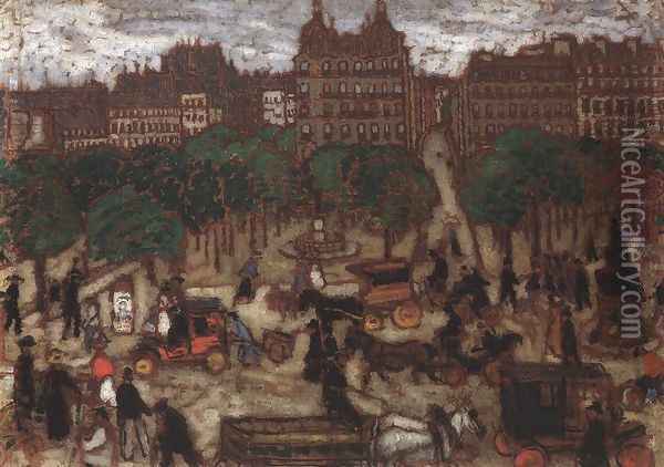 Parc Monceau 1910 Oil Painting - Jozsef Rippl-Ronai