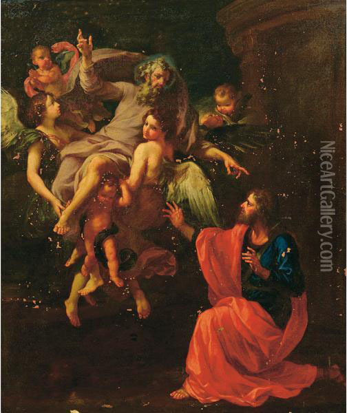 Ascensione Di San Giuseppe Oil Painting - Giambettino, Giov. Cignaroli B