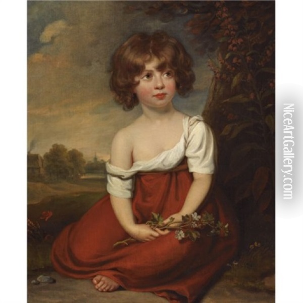Portrait Of A Lady (elizabeth Brudenell-bruce?) Oil Painting - Sir William Beechey
