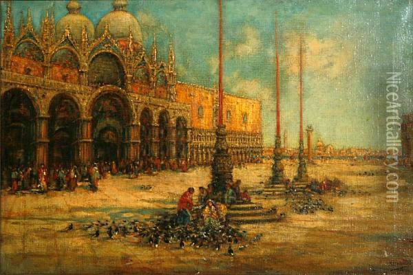 Facade Of San Marco Oil Painting - Nicholas Briganti