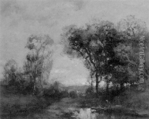 Twilight Landscape Oil Painting - Charles P. Appel