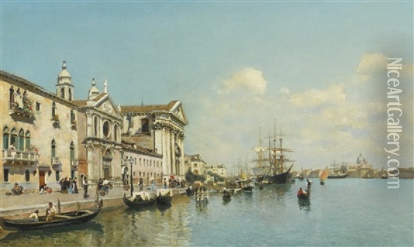The Zattere, Venice Oil Painting - Federico del Campo