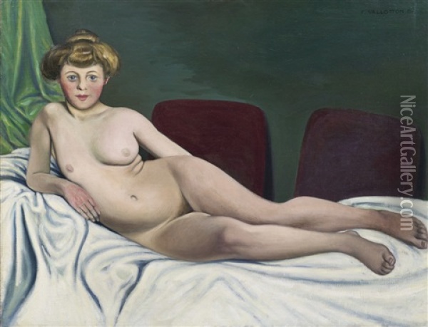 Femme Couchee Oil Painting - Felix Vallotton