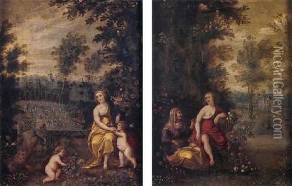 Venus Dans Un Paysage Oil Painting - Jan van Kessel the Elder