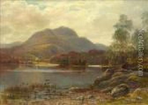 Loch Scene Oil Painting - James Docharty