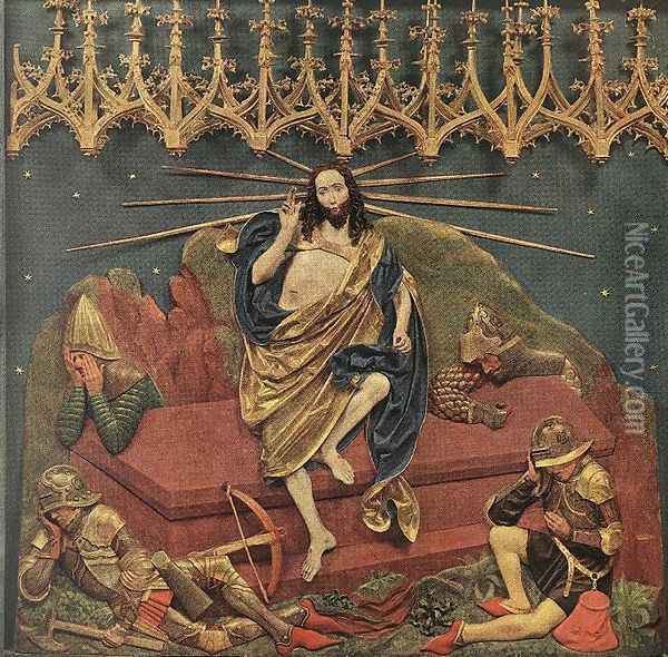 High Altar of St Mary (Resurrection) Oil Painting - Veit Stoss