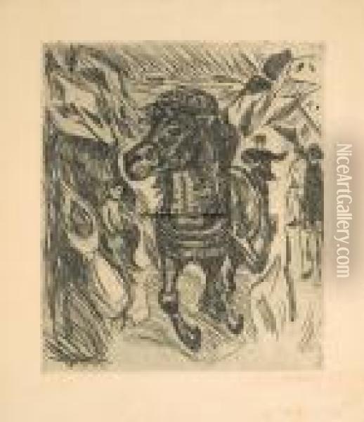 Galloperende Hest Oil Painting - Edvard Munch