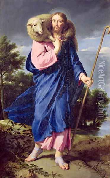 The Good Shepherd, c.1650-60 Oil Painting - Philippe de Champaigne