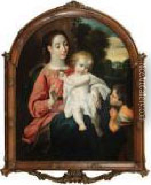 Madonna Met De Kleinesint-jan. Oil Painting - Jacob de Wit