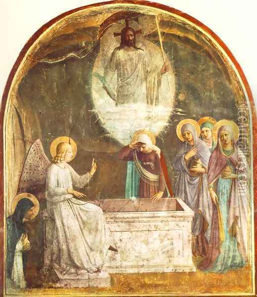Resurrection of Christ and Women at the Tomb 2 Oil Painting - Angelico Fra