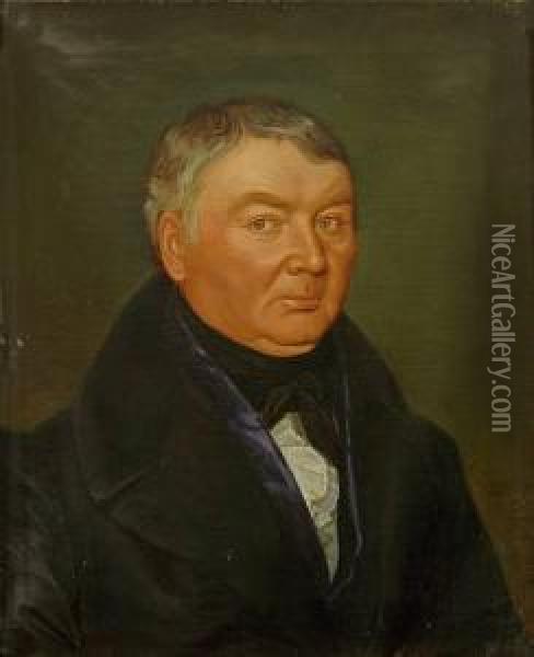 Portrait Einessoignierten Herren Oil Painting - Friedrich Rudolf Wasmann