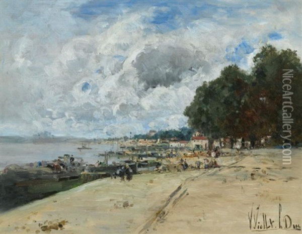 Le Quai De Bercy An Der Seine In Paris Oil Painting - Victor Viollet-Le-Duc