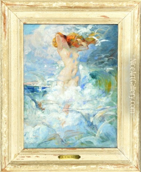 Geburt Der Venus (skizze) Oil Painting - Antoine Calbet